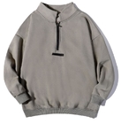 Small Quantity Garment Manufacturer Men'S Quarter Zip Up Long Sleeve Mock Neck Pullover Hoodies