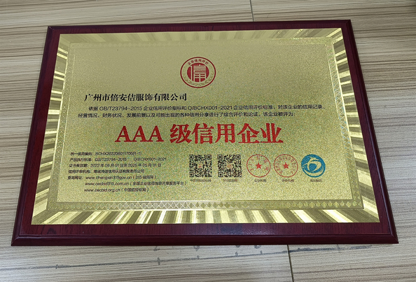 Chine Guangzhou Beianji Clothing Co., Ltd. certifications